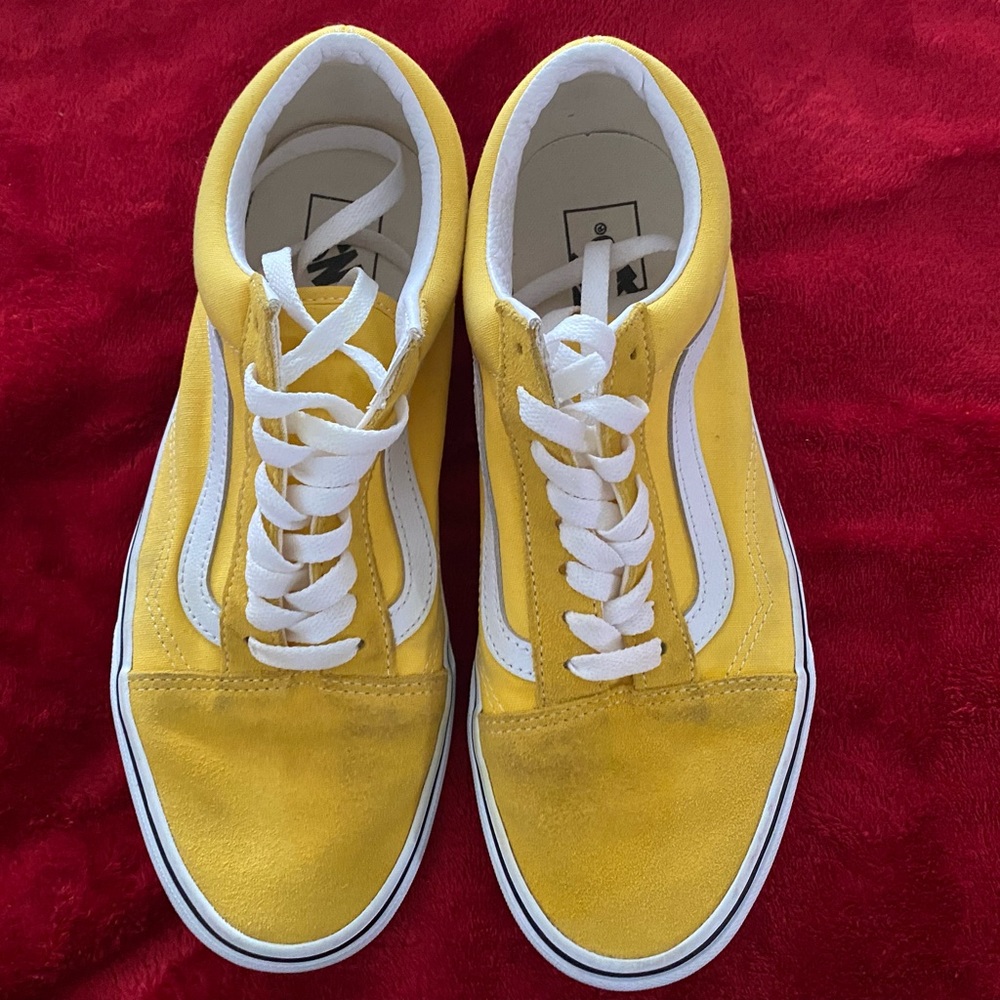 Yellow Suede old school vans
